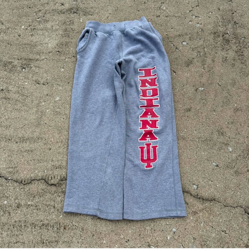 Gray Indiana Sweatpants with Red Logo